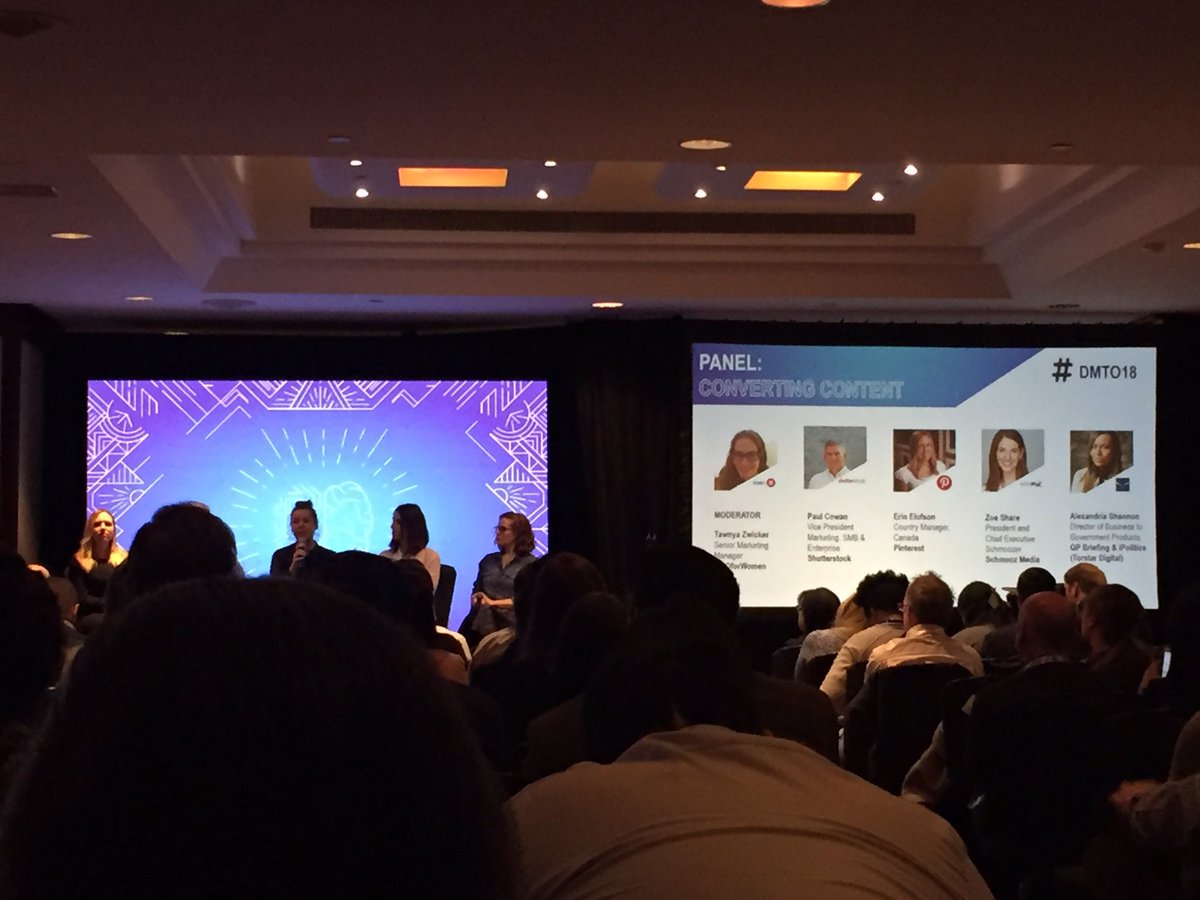 SolangeMarieM's tweet photo. Converting Content Panel @Pinterest @Shutterstock #torstardigital #DMTO18 @DataMarketingTO https://t.co/DsMSgnmnzz