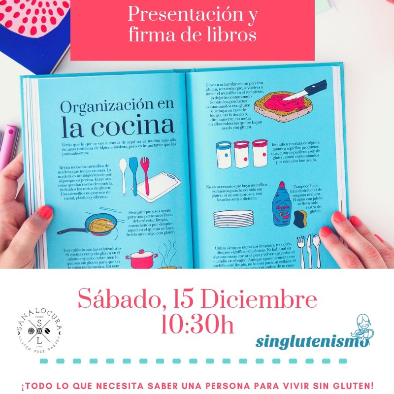 sanalocuragfb's tweet photo. ¡Tenemos NOTICIÓN!
Dany de @singlutenismo firmará su libro el próximo 15 de Diciembre a las 10:30 de la mañana ¿Os venís a disfrutar de un buen desayuno #glutenfree y a conocer a Dany y su maravilloso libro?
¡No os lo perdáis! https://t.co/JXq473O4KZ