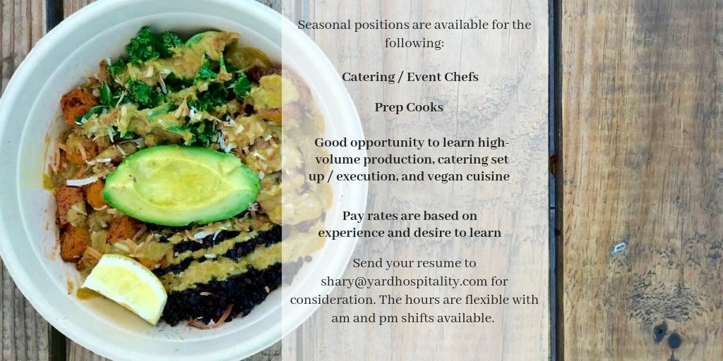 We're on the hunt for talented seasonal culinary and catering chefs.