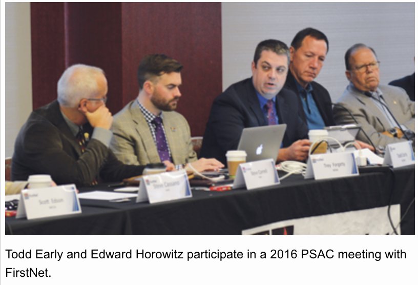 FirstNetGov's tweet photo. Help us congratulate Todd Early on his new appointment to Public Safety Advisory Committee #PSAC Chair -- Todd has a long history of working to ensure #publicsafety's input informs @FirstNet progress. @txlte 
MORE-> https://t.co/sTJQYNvXIk https://t.co/gjk1CxlBtW