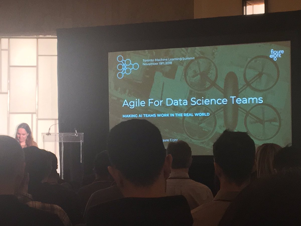 dokhtarakeAghel's tweet photo. Great presentation about #agile for #datascience by @jenniferprendki @FigureEightInc #TMLS2018 #TorontoMachineLearningSummit https://t.co/6bGoOspAdG