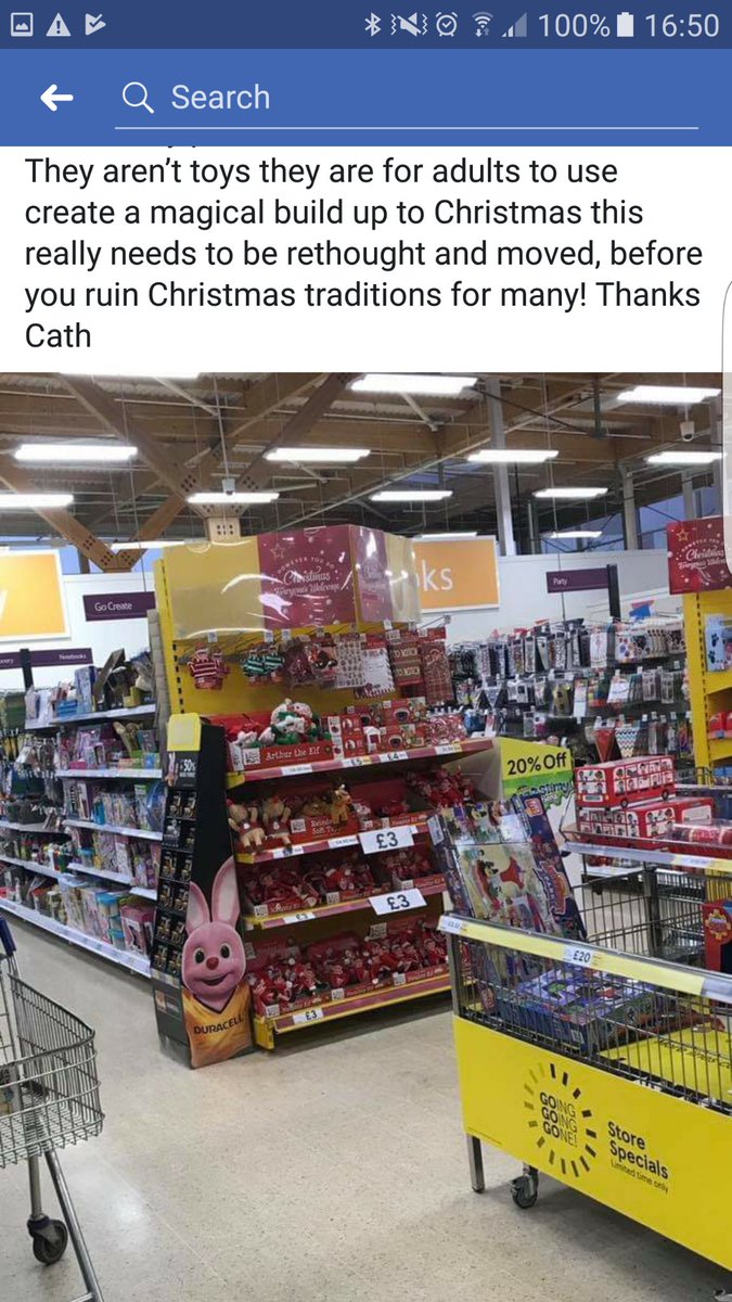 amglavin's tweet photo. @Tesco well i'm glad I dont do my regular shop at tescos. A friends daughter is now questioning the magic of Christmas due to your selfish profit needs. You should be ashamed of yourselves https://t.co/VIL3g8ENv7