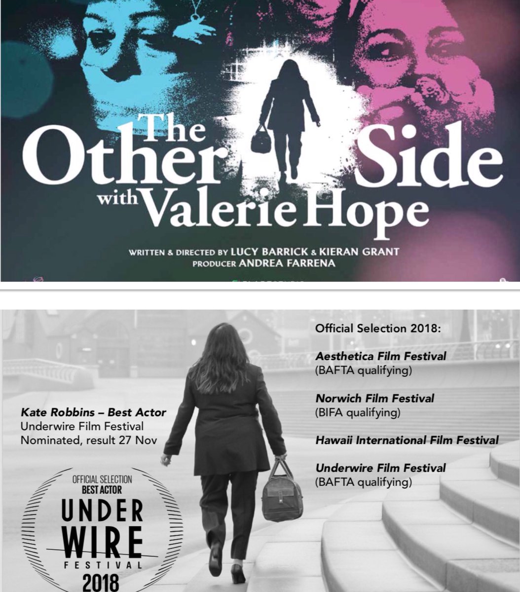 At <a href="/underwirefest/">Underwire Festival</a> tonight-
Prince Charles Cinema, Leicester Pl, London,  for screening of The Other Side with Valerie Hope by @farrenafilms
Afterwards I’ll be doing a Q&amp;A about the making of the film 
in Blackpool and its core character Valerie , the dodgy pyschic :)@farrenafilms