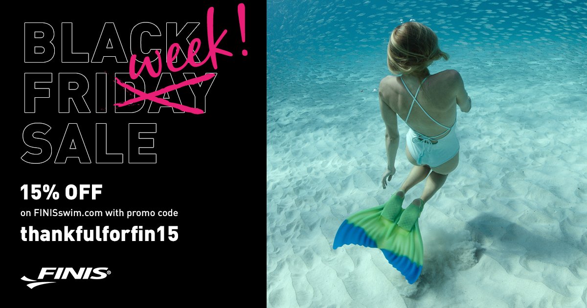 FINISMermaid's tweet photo. We're giving you 15% off ALL WEEK LONG! Use promo code thankfulforfin15 on https://t.co/hzIMg5jrNG and stock up on holiday gifts. *Valid on MSRP pricing only. Cannot be used on custom products or pool equipment. Sale ends November 25, discount not applicable to prior purchases. https://t.co/jjlcQ5bcKW