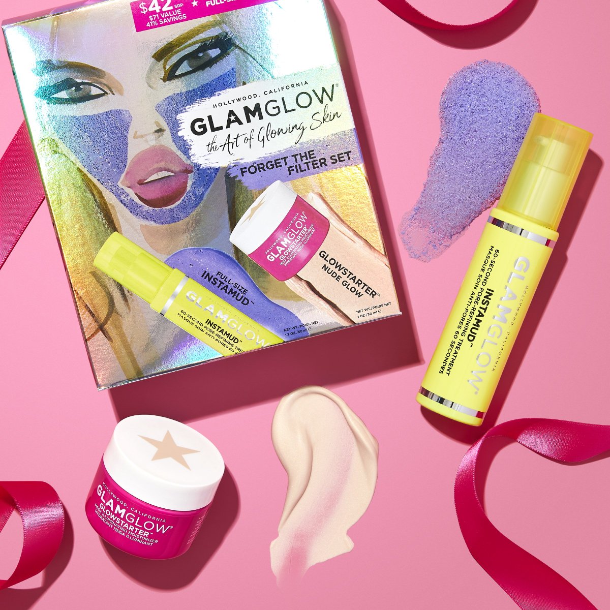 glamglow's tweet photo. Tis the season for refined pores and illuminated glow! The Forget the Filter Set features our newest mud mask treatment, #INSTAMUD 60-Second Pore-Refining Treatment, and a 30ml #GLOWSTARTER Mega Illuminating Moisturizer. SRP $35, a $71 value!
Shop: https://t.co/Q2HBZ2M3ge https://t.co/fr4r7HOmQ0
