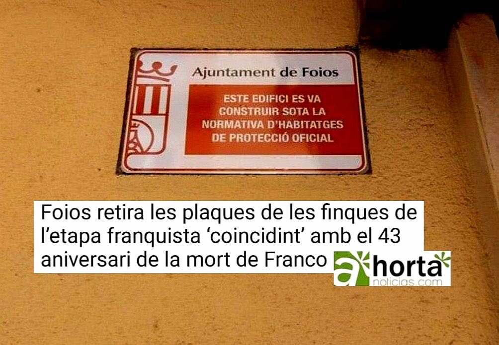 _AlexMico's tweet photo. #20N
En #Foios hem decidit celebrar el 43 aniversari de la mort del dictador complint la Llei 52/2007.
#TransformemFoios https://t.co/j7ifO6XmSA