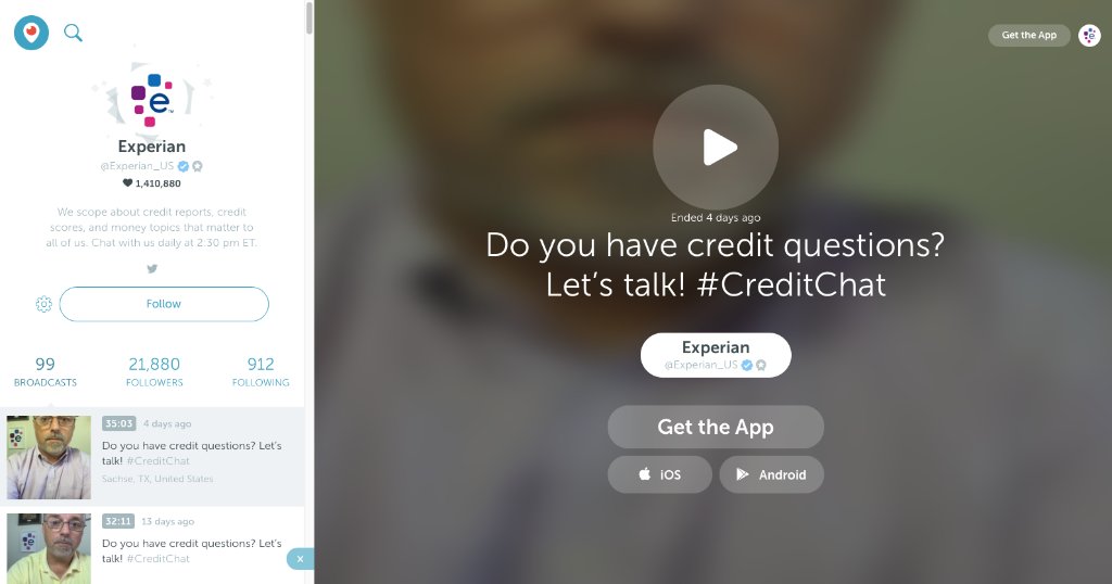 Experian's tweet photo. Join our credit Q&A w/ @Rod_Griffin on #Periscope today at 2:30 p.m. ET https://t.co/UGBGRq9MCV #CreditScope https://t.co/rbMxyHKxO1