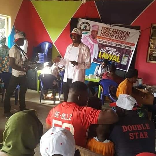 aacparty's tweet photo. The unstoppable AAC train steams ahead. Dr Afeez Lawal, AAC Lagos State House of Assembly candidate held a free health check in his impending constituency and brought progress to his constituents. Healthcare for our people is a great place to start; let's get #ThisLevel right. https://t.co/RBoffNSR5K