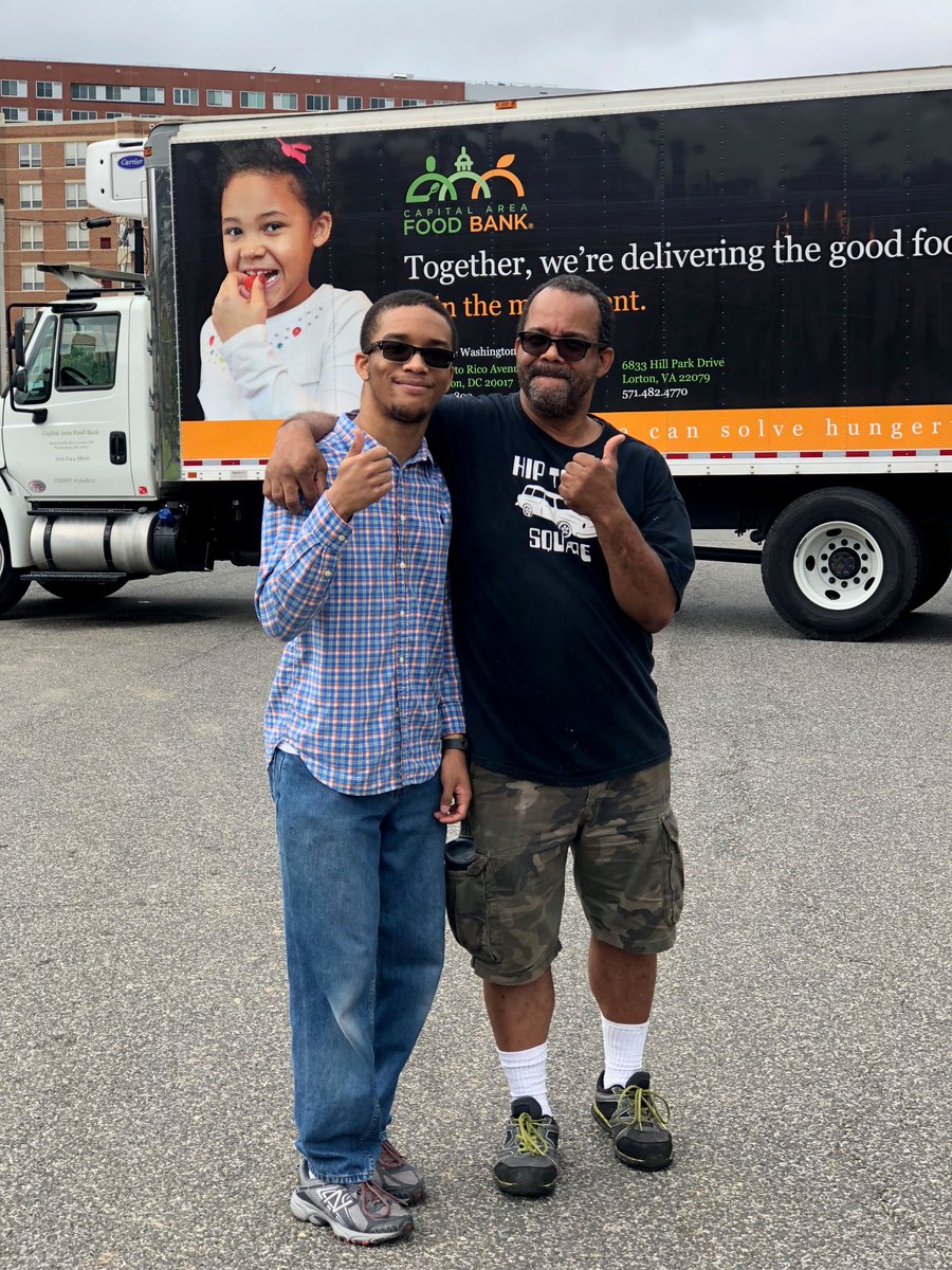 foodbankmetrodc's tweet photo. #GivingTuesday: Zachary and his son—also Zach—give their time to volunteer at the CAFB's D.C. Community Marketplace. Zachary’s love of people, culture, and community has manifested into countless hours volunteering in the community in which he lives. #ActsOfGiving https://t.co/8LNscN2V1s
