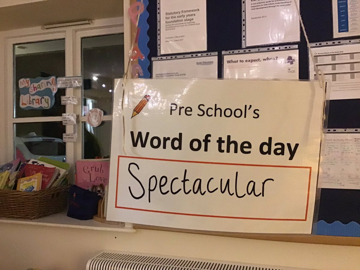 snapatworth's tweet image. Pre School used their word of the day to describe what their sensory playdough looked like. “It looks spectacular” #wordoftheday #learningwords