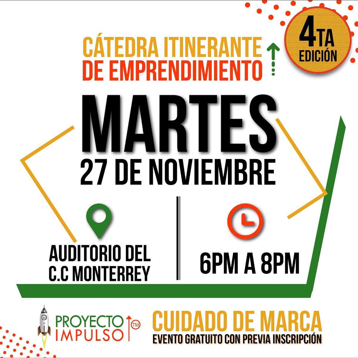 PImpulso's tweet photo. Aprende con #ProyectoImpulso las claves para ser creíbles y confiables para una recordación posible de nuestra #marca🚀
•
Evento TOTALMENTE GRATUITO 
•
Inscripciones en este URL https://t.co/Vnk9tA3ejP o vía WhatsApp al 3005537573 
•
•
#Medellín #Emprendimiento #Emprendedor https://t.co/SBd9jf30Y7