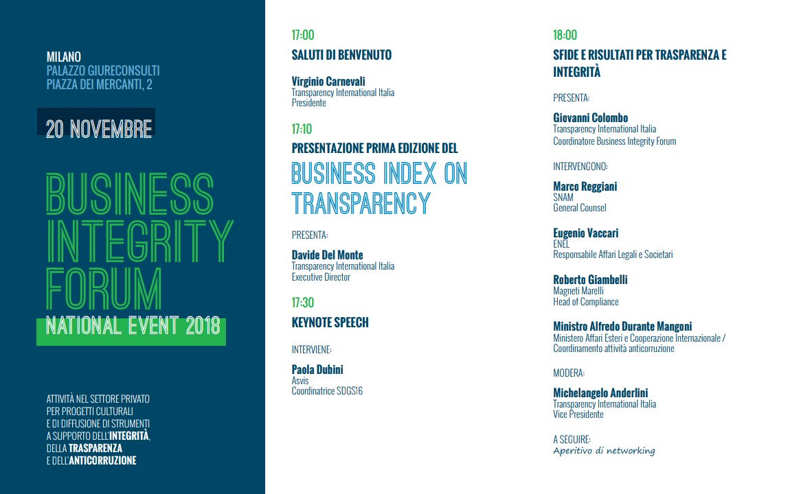 AmedeoRizzoTax's tweet image. @transparency_it presenta il Business Index on Transparency #BIT2018 al Business Integrity Forum 2018. I risultati eono davvero interessanti #trasparenza #anticorruzione