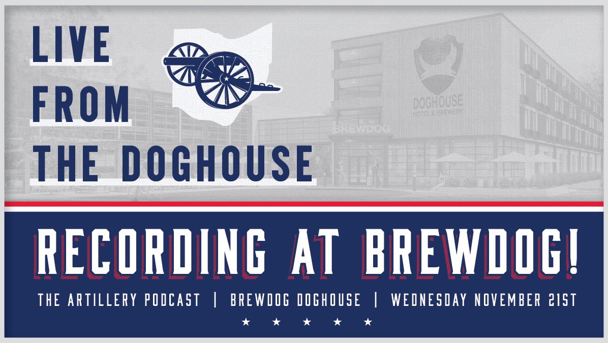 CBJArtillery's tweet photo. TOMORROW! Come hang with us at BrewDog in Canal Winchester from 5-7PM before we head up to the DogHouse and record a new @ArtilleryPod! #CBJ https://t.co/RXzvpoWgwr