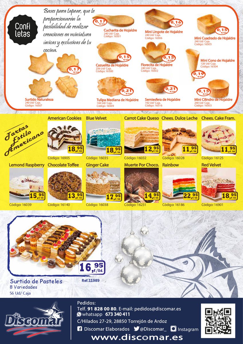 Discomar_'s tweet photo. ¿Qué te toca llevar este año a la cena de Navidad?
Te lo vamos a poner fácil...
NUEVO CATÁLOGO DE PROMOCIONES #DISCOMAR #congelados #refrigerados #hosteleria #restauracion #navidad2018 #cenadenavidad #distribucion #madrid #torrejondeardoz https://t.co/H6EldEaAlo