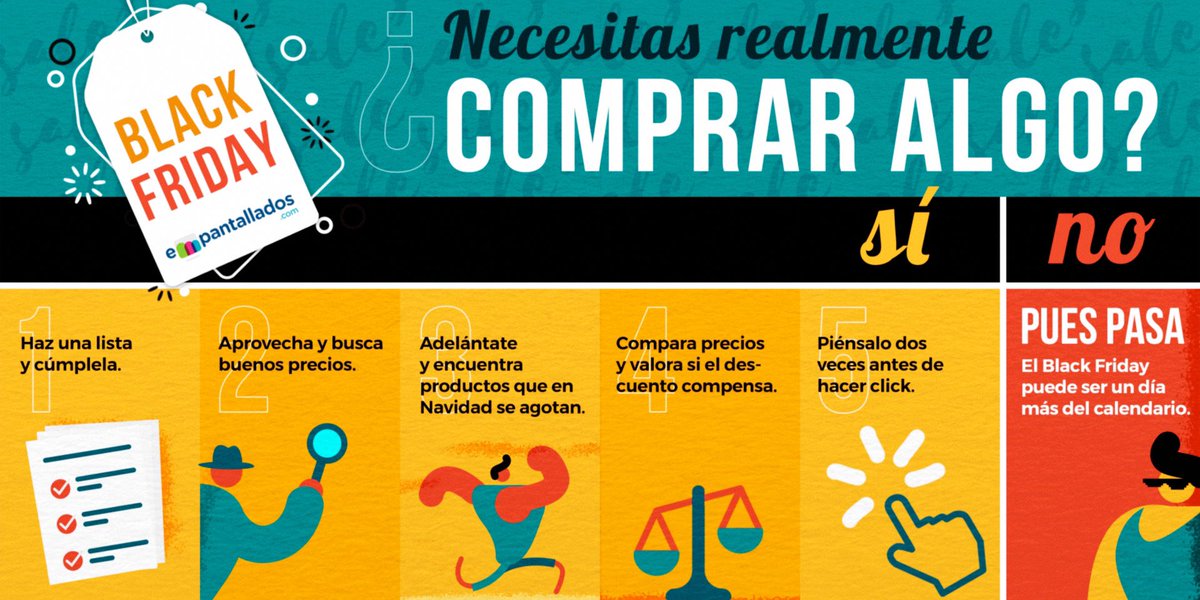 Empantallados_'s tweet photo. ¿Necesitas realmente comprar algo en #BlackFriday? ¡Te damos cinco ideas para que no la líes el viernes!
https://t.co/7dNIuWWI8i https://t.co/3h4Q9bC8Ie