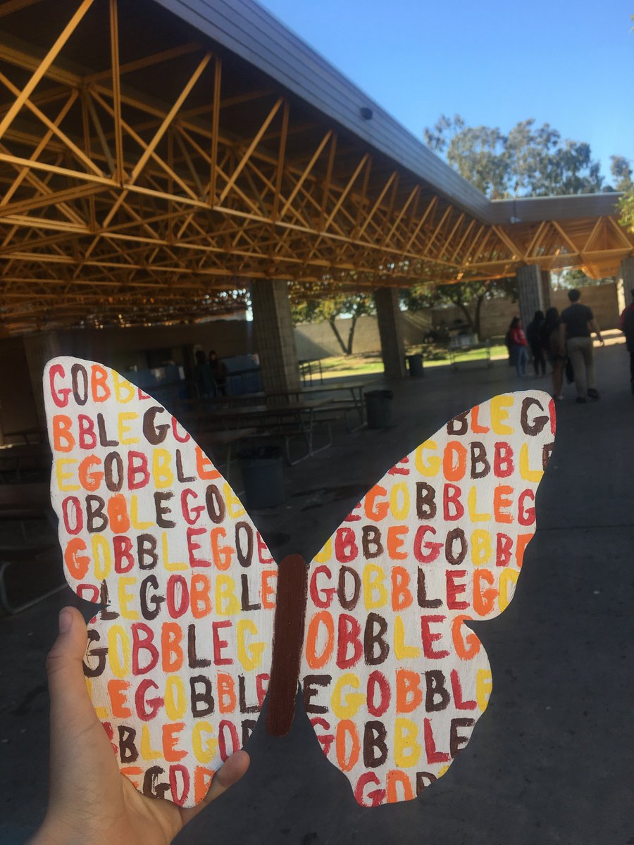 butterflybtc's tweet photo. #SerraHigh Thanksgiving #butterflydrop!
Clue 1: Cafeteria is where you GOBBLE food!
Clue 2: THANK the cafeteria staff while youโre looking for the butterfly!
Clue 3: donโt let the butterfly FALL!
Finder: Megan Keller who would like to donate to Mercy Ships.
#butterflyeffect https://t.co/2tFPDJbX3d