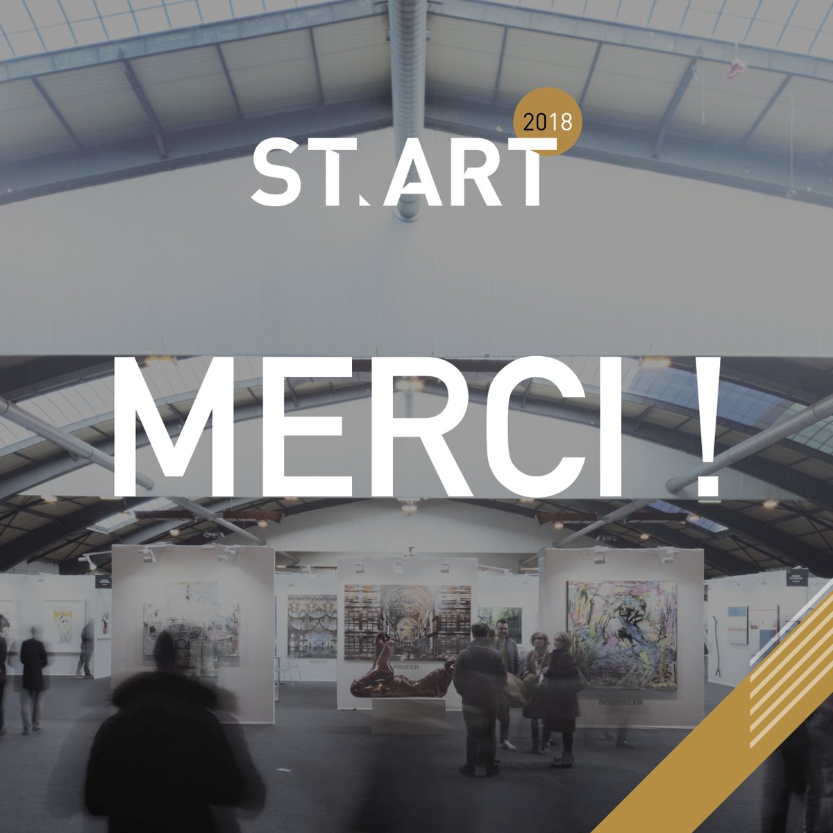 ST_ART_FOIRE's tweet photo. MERCI ! 

Merci à tous les visiteurs, participants, au musée Picasso de Barcelone, aux équipes… qui ont fait que cette 23ème édition de ST-ART dépasse de loin toutes nos attentes ! 
Stay tuned, les photos et vidéos vont suivre !

© Bartosch Salmanski https://t.co/JaOmgmuWgr