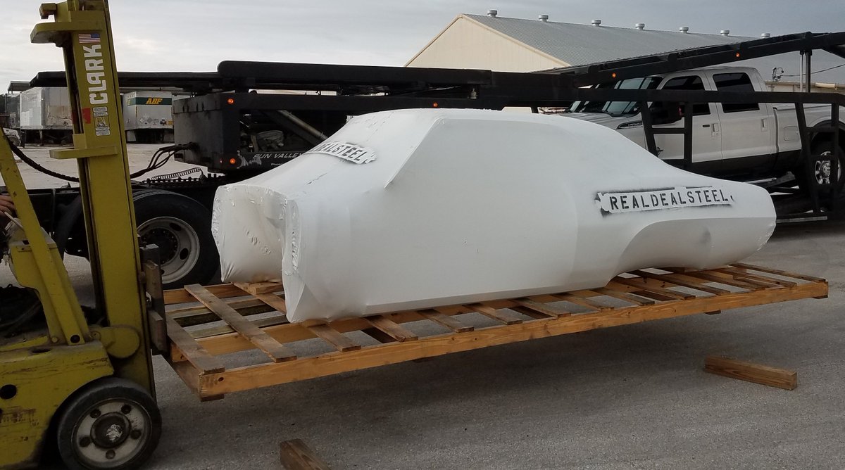 A race-ready #1969camaro body heads for its new home in #massachusetts. This bare-bones option is designed for #fulltubechassis #racecars. #camaro #dragracing #chevy #chevrolet #dragcars