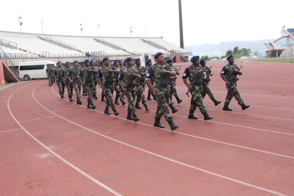 SADC_News's tweet photo. Today, 20/11/18, troops doing Parade off March during closure of #SAPMIL mission in Maseru, #Lesotho 12 months after  deployment of historic SADC troops to avert hostilities &amp; political tension @DrTaxs  @BWGovernment @sardcnet @southerntimesa @DIRCO_ZA https://t.co/Ww70rK1RRZ
