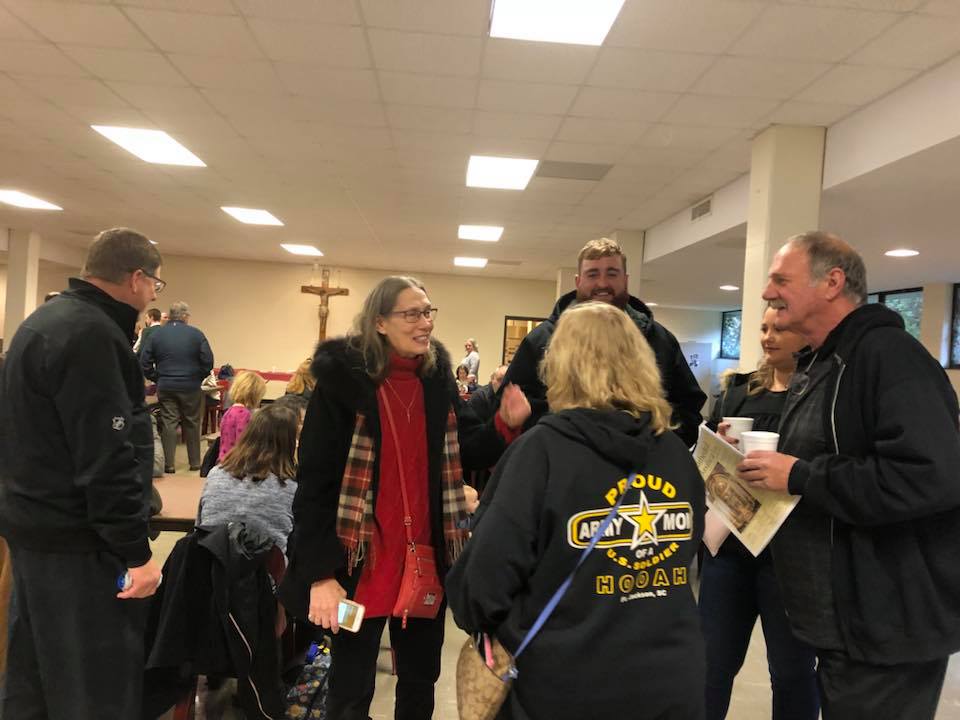 ProLifeSTL's tweet photo. Proverbs 31:28 “They will rise up and call her blessed.” The Adoption Mass was a homecoming for Mary Ann, retired @goodshepherdstl adoption coordinator. Families & children surrounded Mary Ann, our #RLA2018 #ProLife lifetime achievement award recipient. @archstl @STLNFP https://t.co/o240zT0BW8