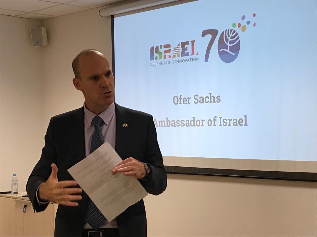 AmbSachs's tweet photo. Terminata la conferenza “ #Foodtech and #Food Safety from the Startup Nation” a @Sbootcamp, una delle iniziative in programma per l’edizione 2018 di @GustoKosher. Un evento estremamente interessante in cui Jonathan Sierra, ceo di @yaroktt https://t.co/g3UrdMDKHv