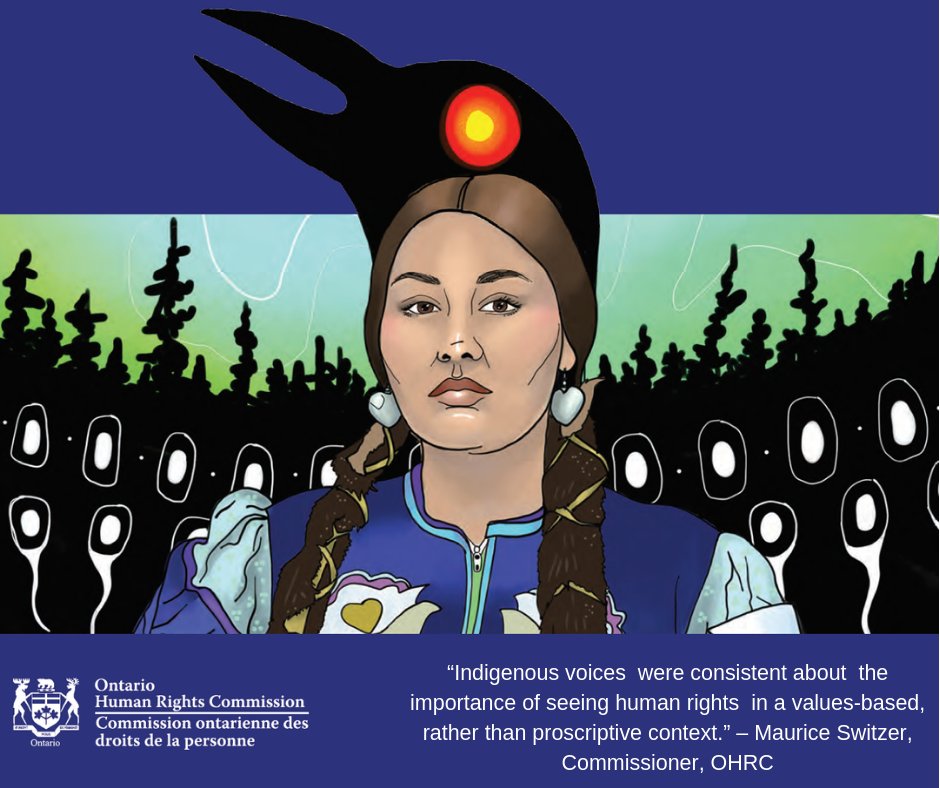 HREOQueens's tweet photo. This new @OntHumanRights report calls for taking concrete actions towards reconciliation and human rights based on values of respect, honesty, sharing and strength https://t.co/nmeWD0czvp #IndigenousDialogue https://t.co/Efv1GeQ6vH