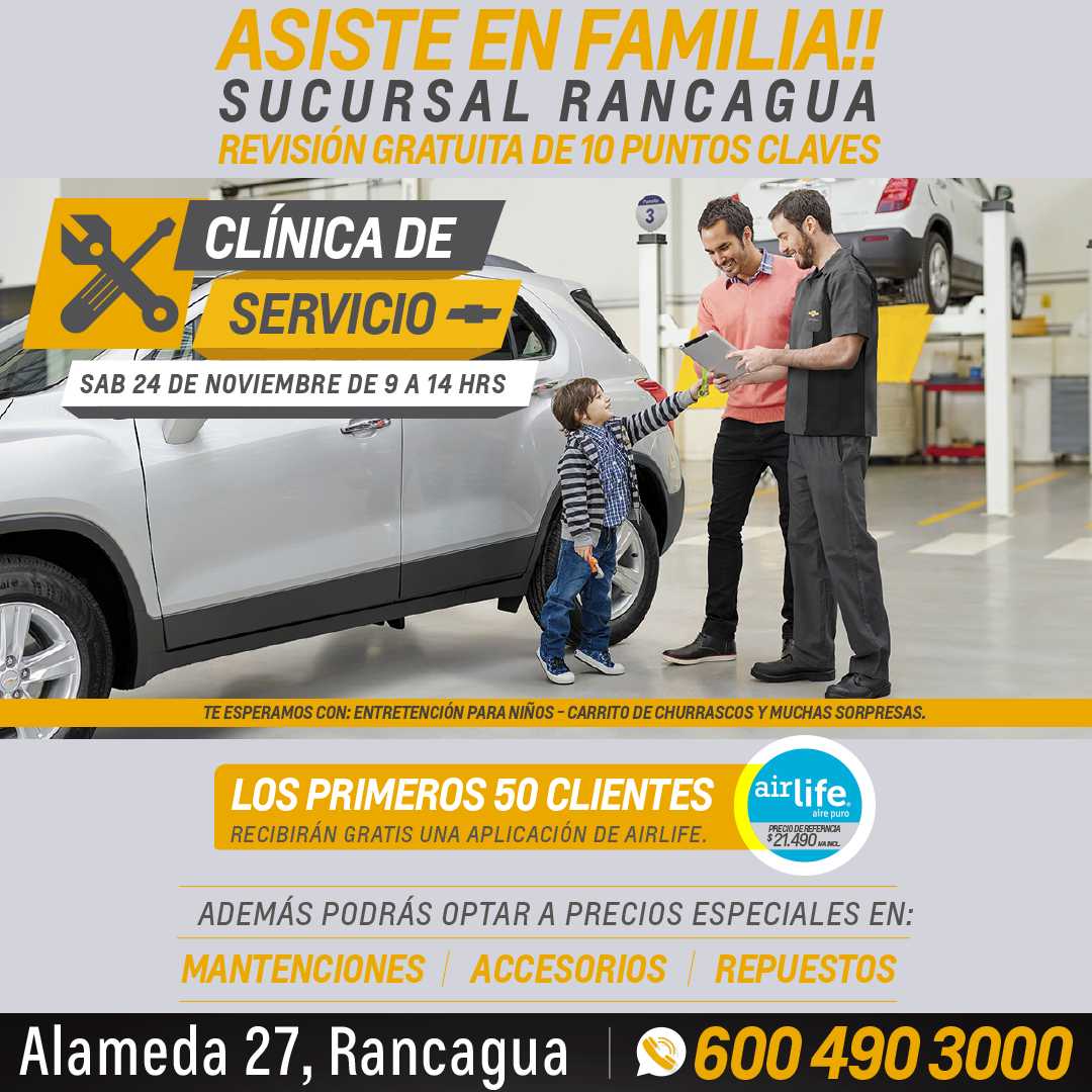 coseche's tweet photo. No te pierdas una nueva versión de nuestra Clínica de Servicio #Chevrolet #Coseche, este sábado 24 de noviembre de 9 a 14 Hrs. En sucursal Rancagua 🚗. ¡Asiste en familia! 💖👨‍👩‍👧‍👦  ¡No faltes! agenda aquí: https://t.co/gweXS9xbVc https://t.co/J4NGTtTI8E