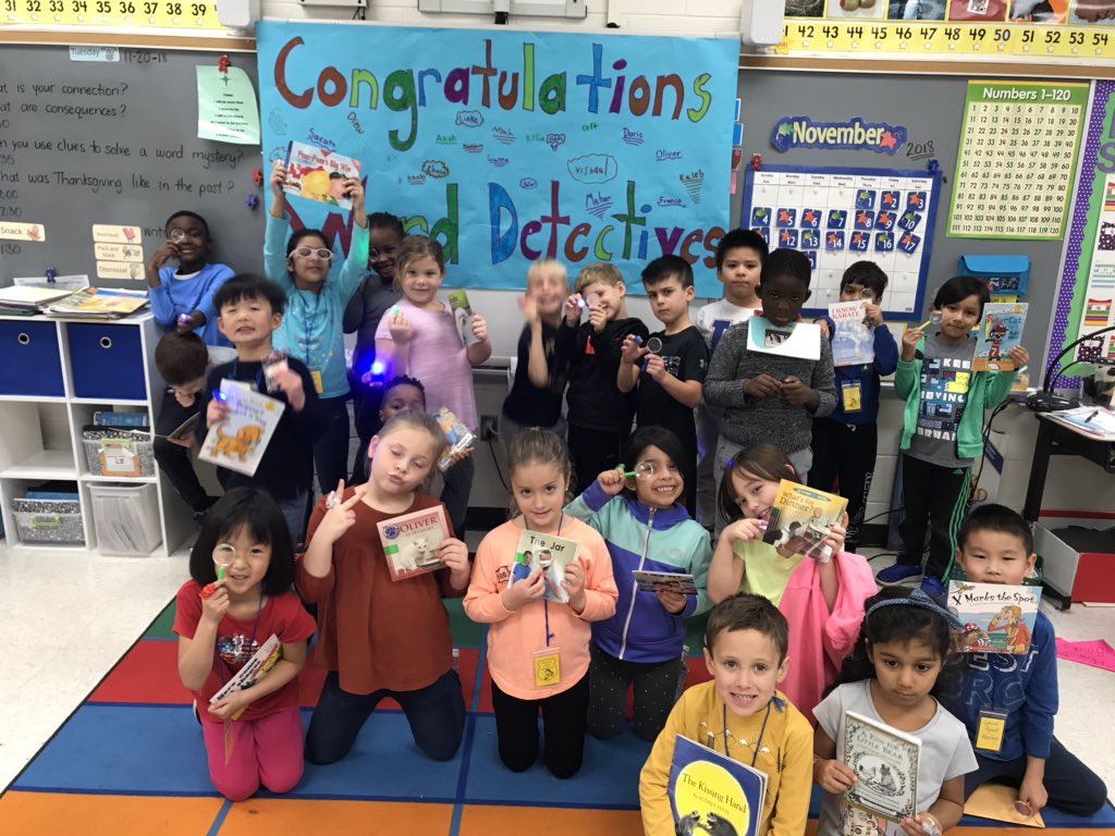 So proud of my first grade Word Detectives!  Today we celebrated the end of this unit with our 4th grade buddies. #NLE19 #TCRWP