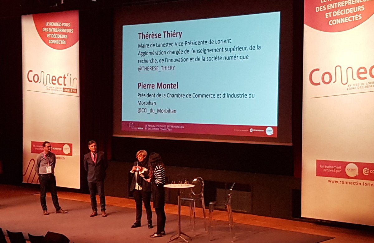 Début de la soirée #Connectin18 avec Thérèse Thiéry, vice-présidente de <a href="/LorientAgglo/">Lorient Agglo</a> et Pierre Montel président de la <a href="/CCI_du_Morbihan/">CCI du Morbihan</a> 
#Digital #TransfoNum #réseaux