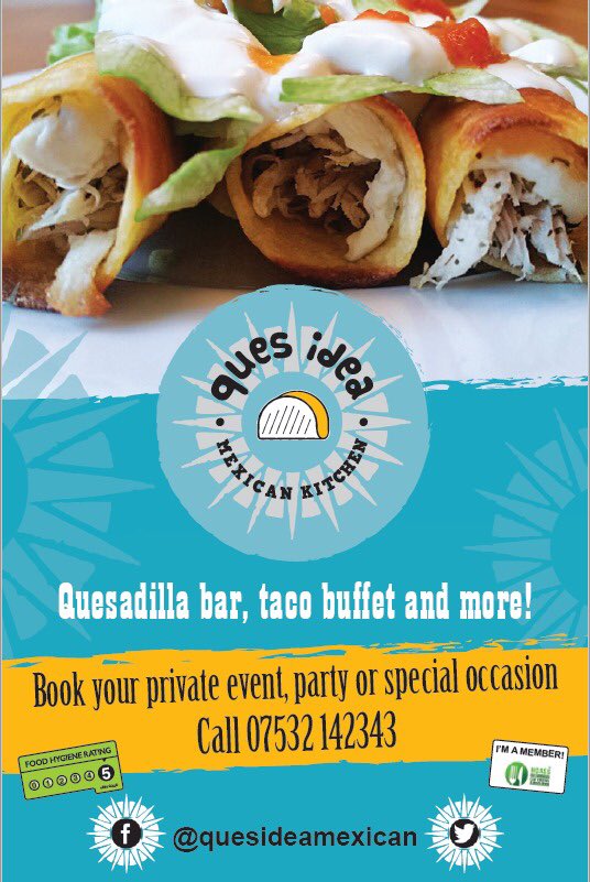 quesideamexican's tweet photo. Book your private party or event Mexican style with Ques Idea Mexican Kitchen #catering in #bishopstortford https://t.co/X4F4qYeDpb