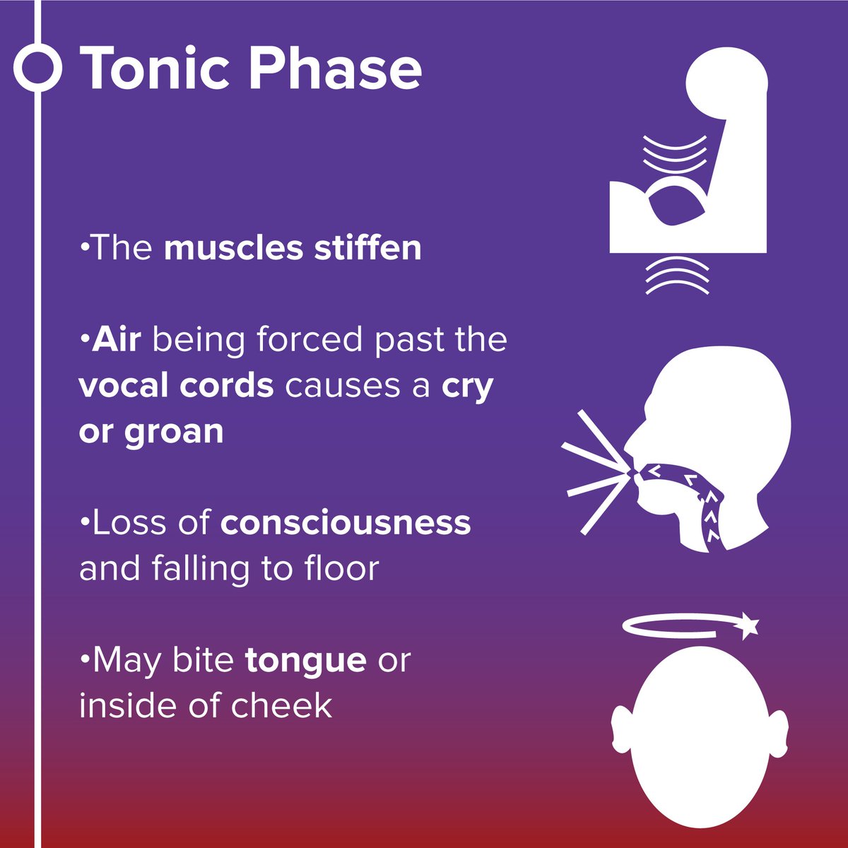 EFCST's tweet photo. For #NEAM2018 we are posting lots of facts and helpful information to raise #EpilepsyAwareness and promote #EpilepsyEducation. Did you know that there are a number of different kinds of seizures? Here is some information regarding tonic-clonic seizures. https://t.co/zbIIc6o92u