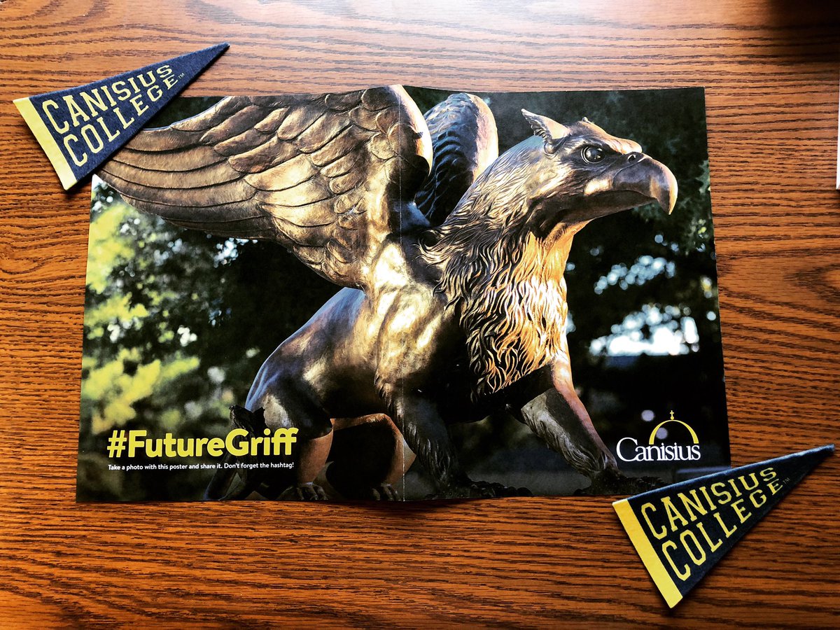 CanisiusAdmiss's tweet photo. We want to see your accepted student pride! Take a picture with the poster in your acceptance folder and upload it social media! Don’t forget use the #futuregriff , we will be reposting and can’t wait to see your Griff Pride! @CanisiusCollege @CanisiusAdmiss #griffpride https://t.co/XzWTbGBkr6
