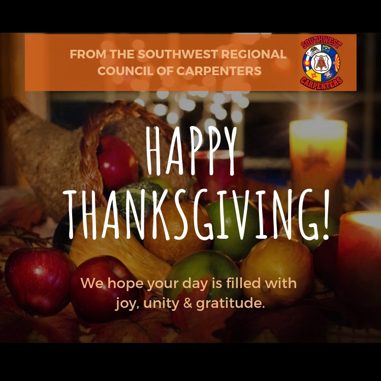WSCarpenters's tweet image. There is always something to be thankful for. We hope today is a reminder of all your blessings. #HappyThanksgiving #UnionProud #AttitudeOfGratitude