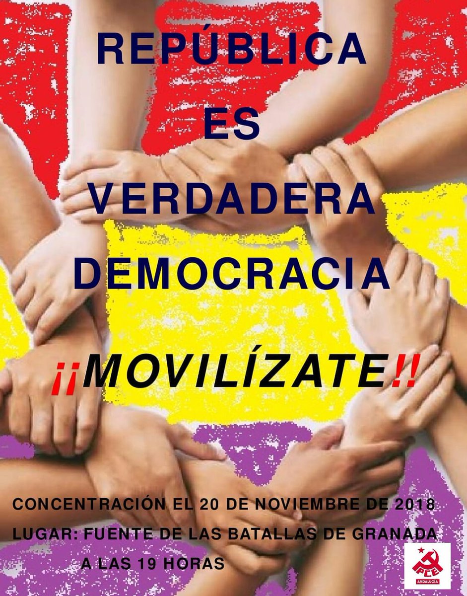 pcagranada's tweet photo. En la concentración por la República  y contra el fascismo https://t.co/8nvKYY6FgG