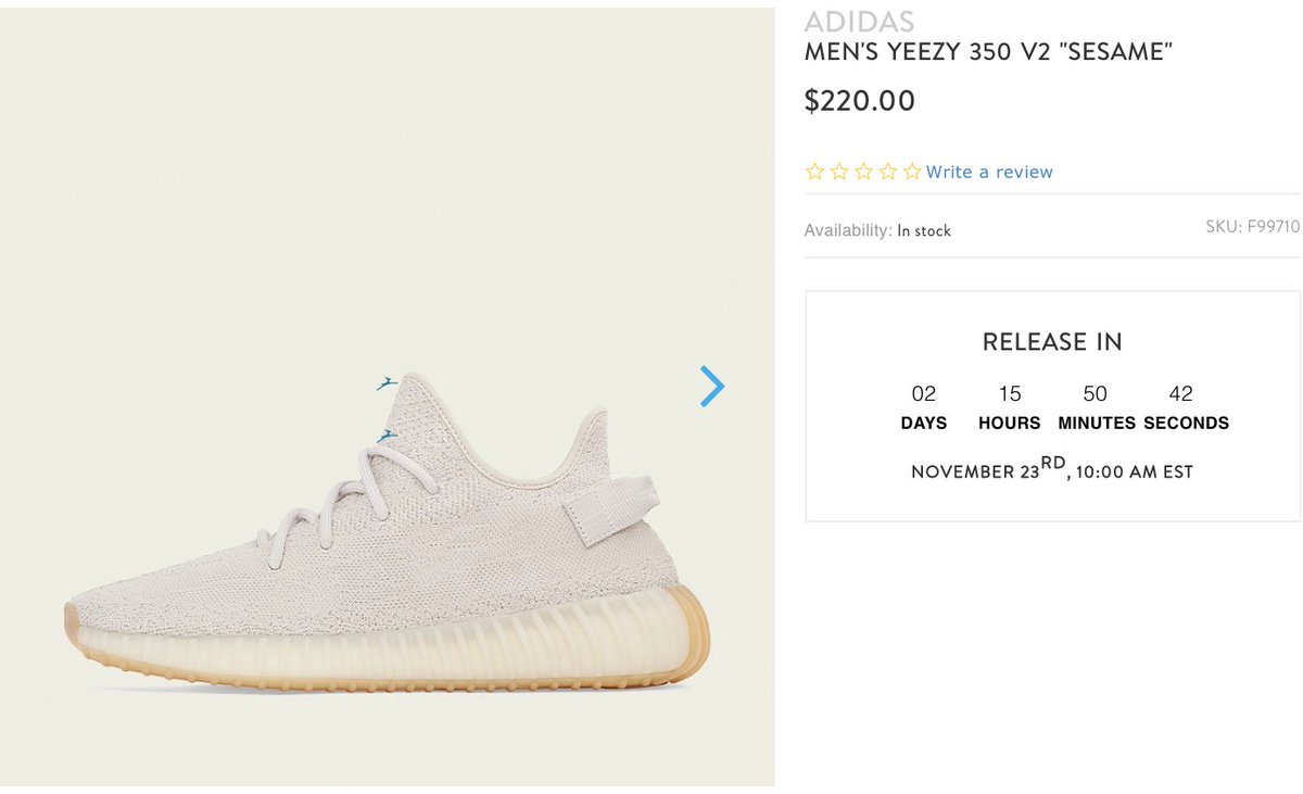 yeezy 350 sesame release date
