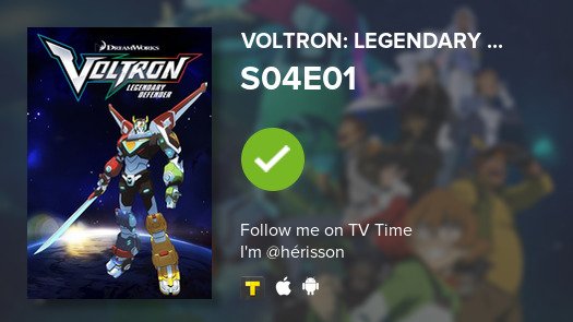 satelerey's tweet photo. I've just watched episode S04E01 of Voltron: Legenda...! #tvtime https://t.co/7TvukCYZSE https://t.co/uXV2hWllUl