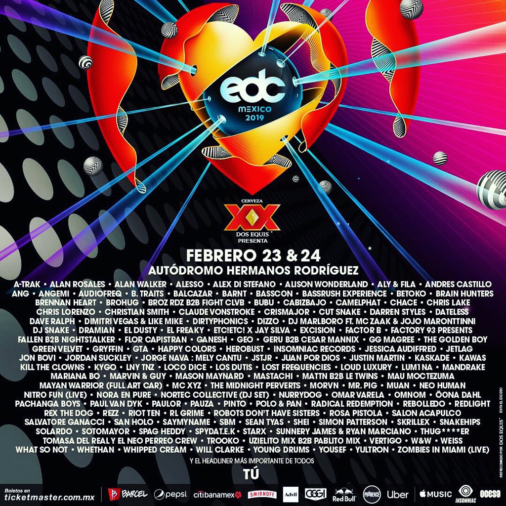 djworldmag's tweet photo. Este es el Line Up oficial para @EDC_MEXICO 2019. 🔥💖

¡Nos vemos en febrero! https://t.co/ZhpxfK5Lpm