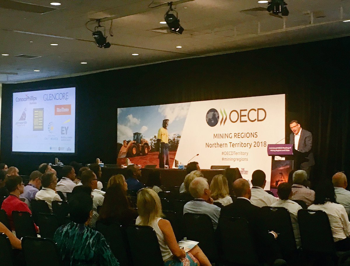 WensPech's tweet photo. @fanniebay welcoming delegates @OECD 2nd Annual Meeting of Mining Regions &amp; Cities #OECDTerritory #miningregions Looking forward to the conversations over the next 2 days! @NthAust @luanakatec @EY_Australia @adamfennessy @jess_silvester https://t.co/7OBEYUFWFh