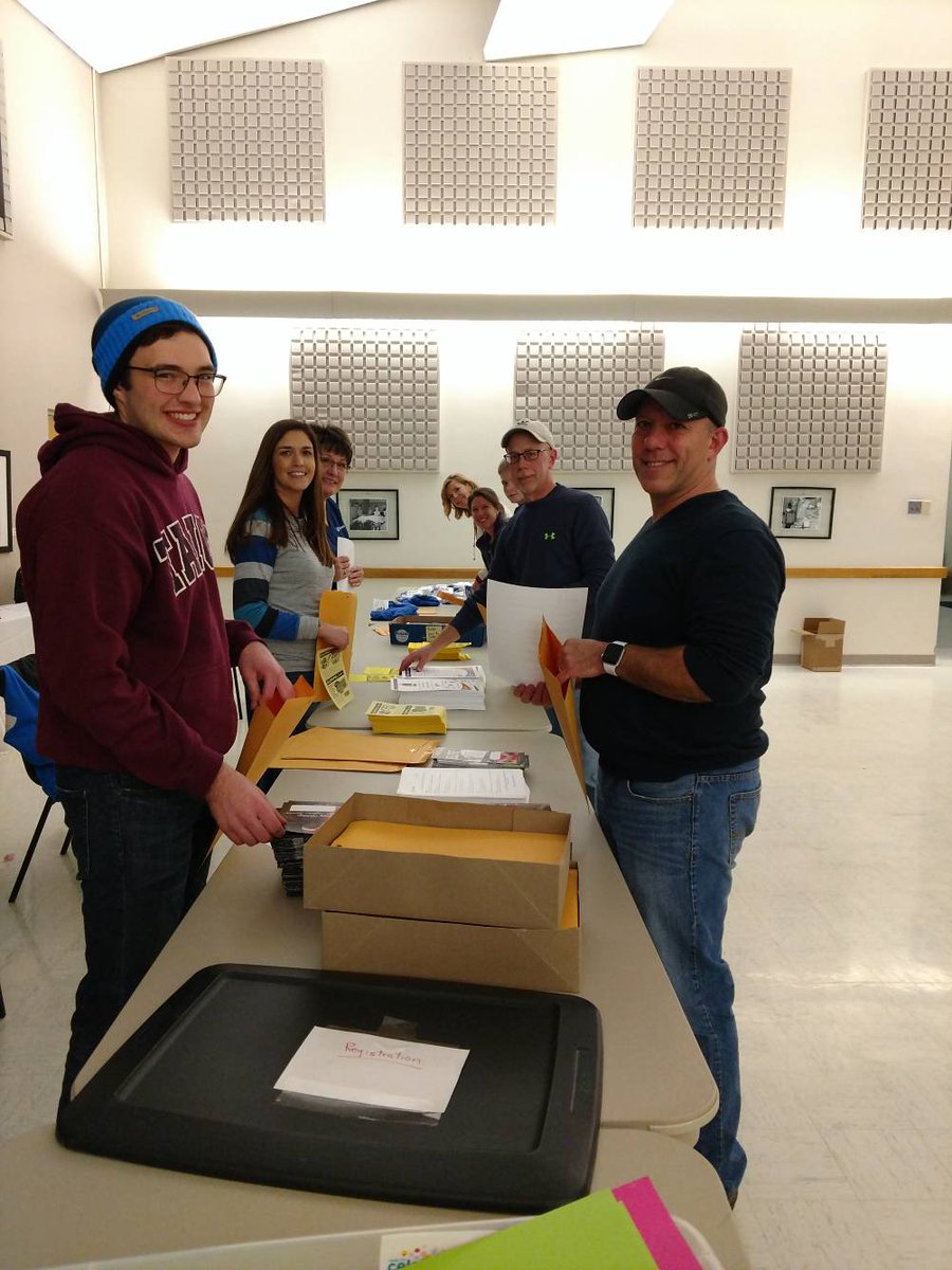 SayreTurkeyTrot's tweet photo. Race excitement builds tonight! THANK YOU Guthrie Sayre Turkey Trot volunteers for stuffing almost 800 race packets, organizing 1000 race shirts, and moving cases of water and snacks tonight. You are the best! https://t.co/nAHjaRXRlP