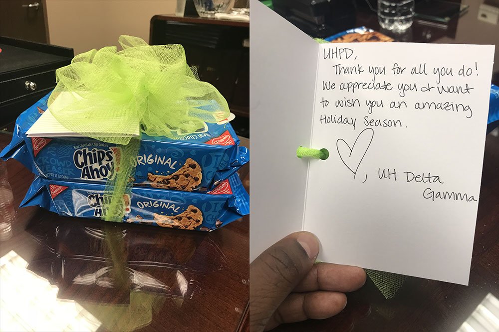 Thanks for the cookies <a href="/UHDeltaGamma/">UH Delta Gamma</a>! This made our day!