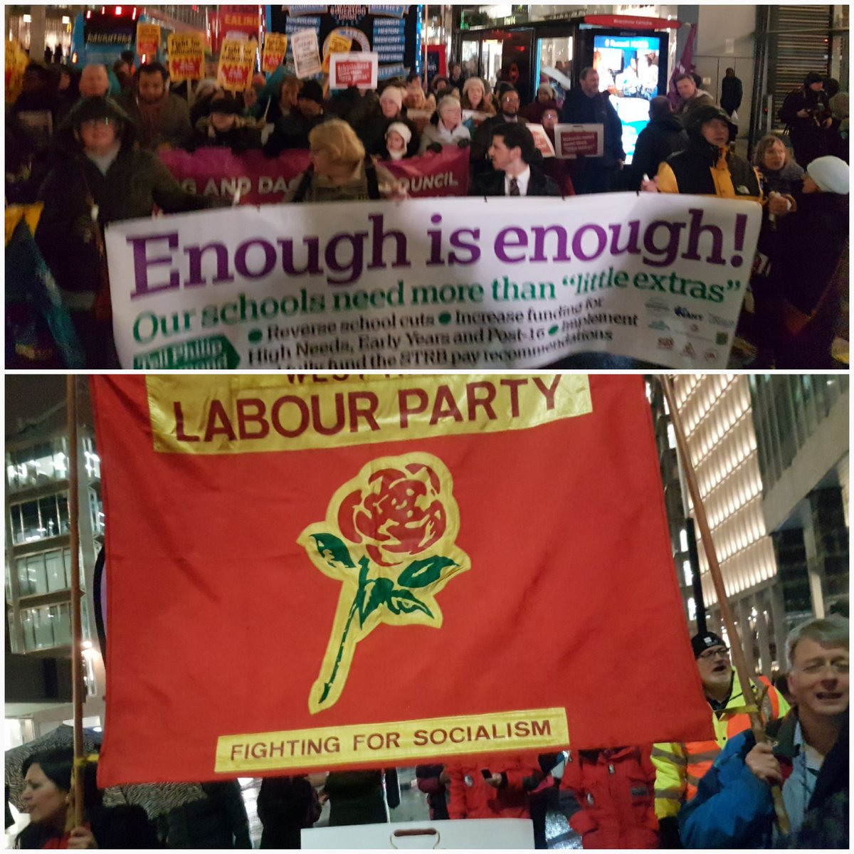 In Westminster tonight supporting <a href="/NEUnion/">National Education Union</a> and others campaign against education cuts, attacks on teacher pay and failing to support our most vulnerable #SEND children.
