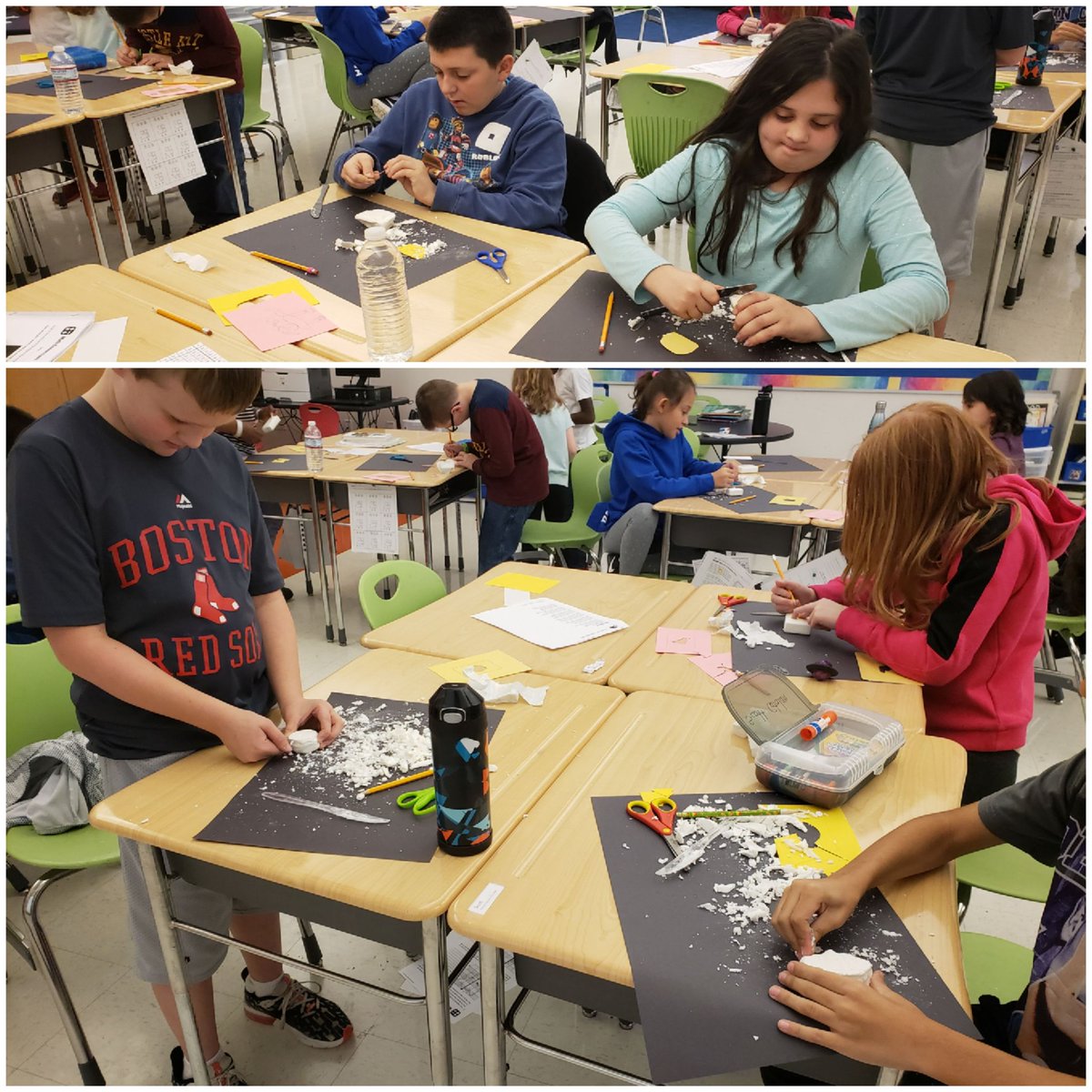 jross_ms's tweet photo. Today we whittled soap to celebrate finishing our first reader's workshop unit and the book Tiger Rising. #soapfun https://t.co/S85mIXp3eh