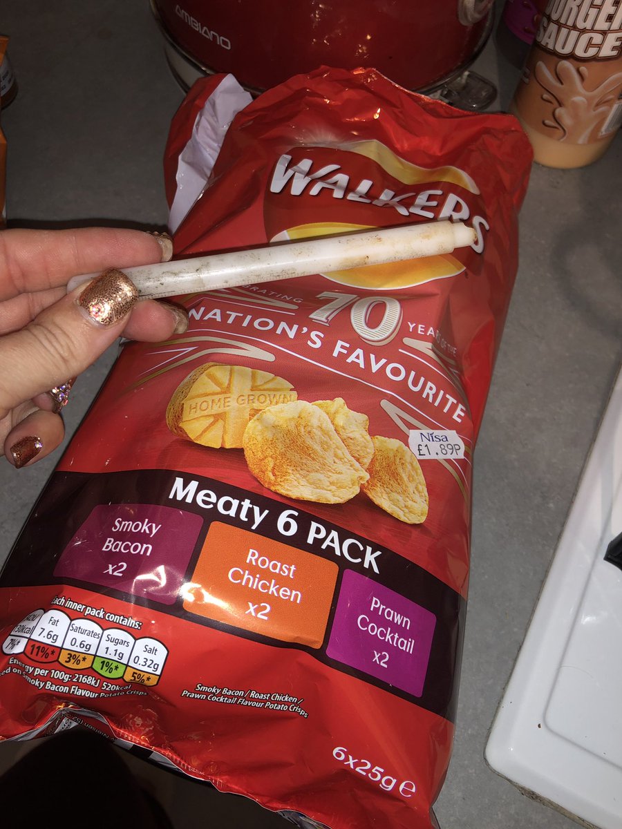 Legally_Shelly's tweet photo. @walkers_crisps ummm what is this and why have I just found it in this multibag?? Should I be concerned? https://t.co/qSv1TXCSWo