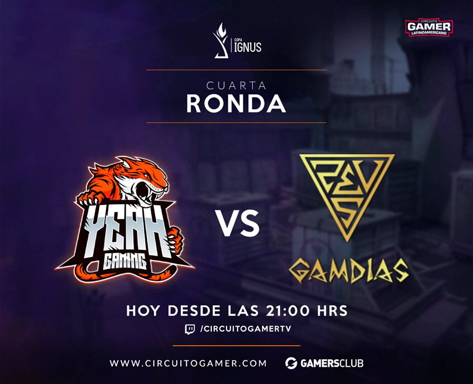 CGLCompetitiva's tweet photo. Tenemos partidazo brasileño el día de hoy! @YeaHGaming vs @GamdiaseSports , correspondiente a la ronda 4 de #COPAIGNUS

a las 21:00CHL🇨🇱22:00ARG🇦🇷22:00BR🇧🇷

https://t.co/PNDhiROopQ https://t.co/qWKLVxaSl1