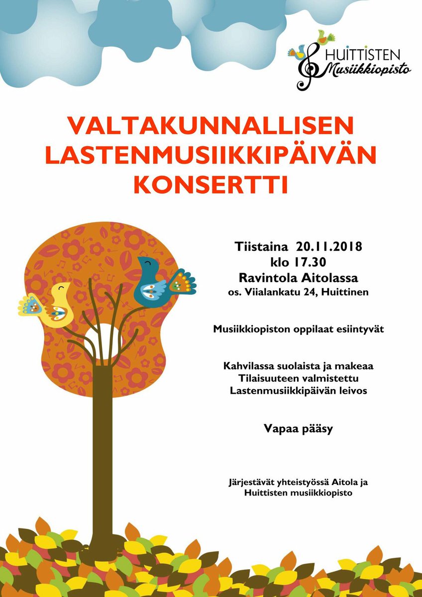 ETalasma's tweet photo. #huittinen näkyvästi mukana valtakunnallisessa lastenmusiikkipäivässä! Illan konsertissa ravintola Aitolassa huikeat 46 pientä esiintyjää ja yleisöä tila pullollaan! Ihan mahtavaa! #huittistenmusiikkiopisto #taiteenperusopetus https://t.co/0PZWFgdMJy