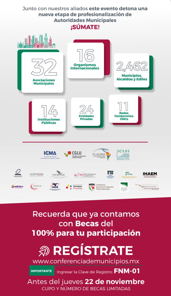 #FLACMA participa y es aliado del Encuentro Nacional de Presidentes Municipales y Autoridades Locales que organiza <a href="/FENAMM/">FENAMM</a> y se celebrará los días 26-27 de este mes en la Ciudad de México.