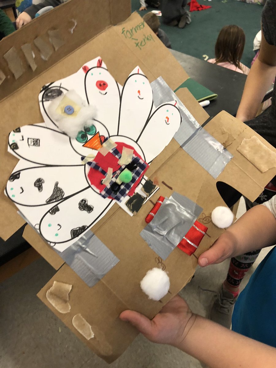 MlwWatts's tweet photo. Mrs. Green and Mrs. Watts’s classes and their STEM turkey disguises. #collaboration #communication @FRESWarriors @greenteacher09 https://t.co/cPp3QpTExg
