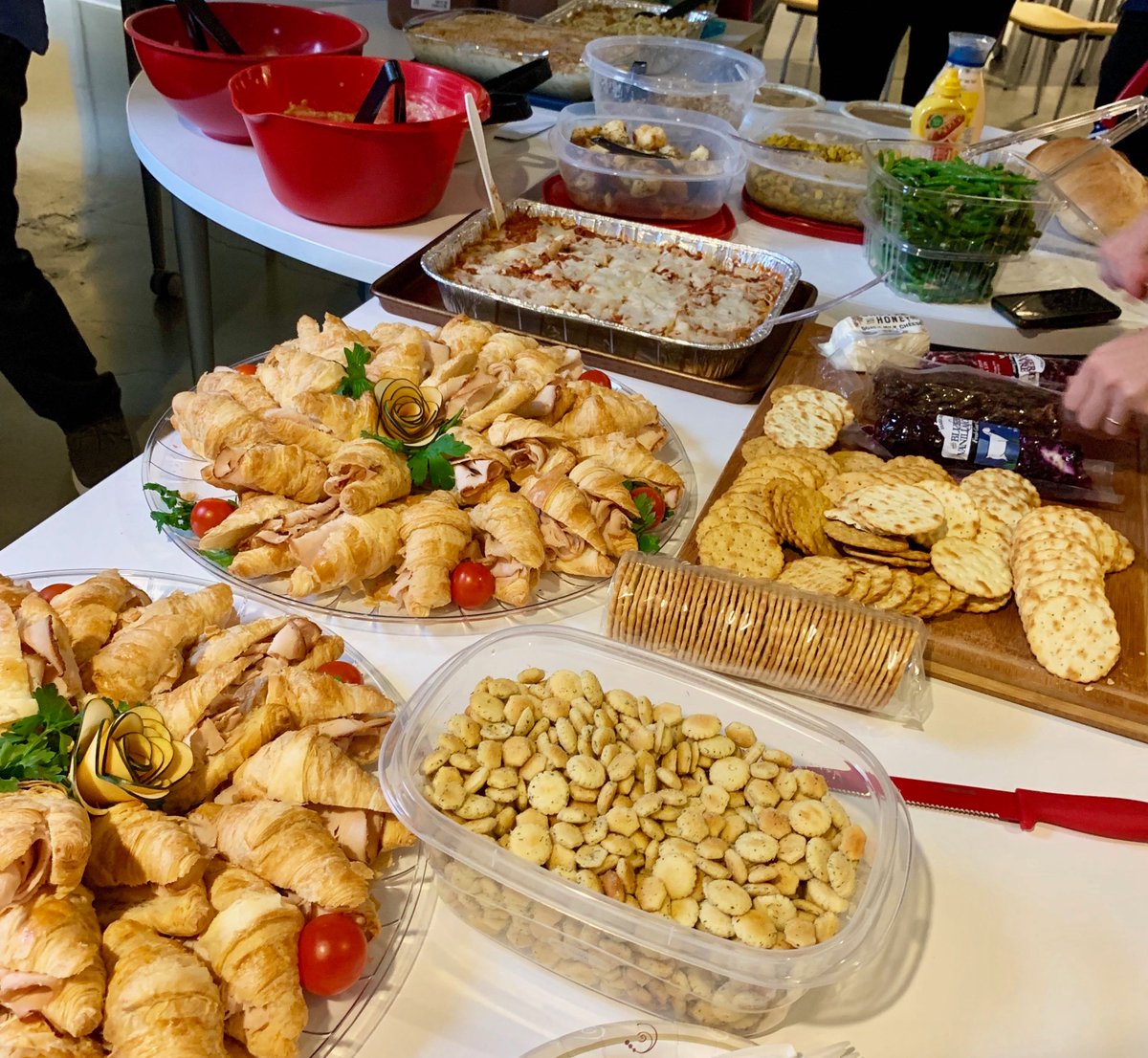DealerScience's tweet photo. The DealerSquad celebrated Thanksgiving today with a potluck where everyone brought in their favorite food 🦃 Now we're all back at our desks, very full and happy. We'll be closed on Thursday and Friday but, as always, will have support available if you need it. https://t.co/Y1rJSPjdqx