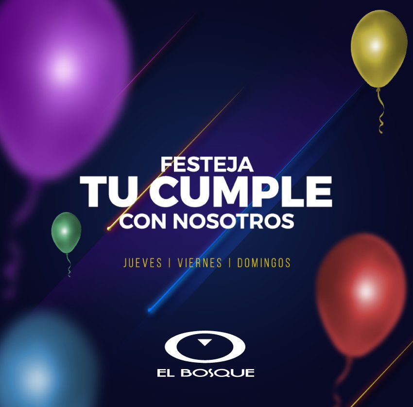 ElBosqueNoPara's tweet photo. Jueves Viernes o Domingos festeja tu Cumple en El Bosque !!! Hace tu reserva al 42807057 , wpp 1140716453 o por nuestra App . Vos y hasta 10 amig@s pueden ingresar por lista de Cumple hasta las 03 hs. #PromoCumples #ElBosqueNoPara https://t.co/DhfN5ah0w9