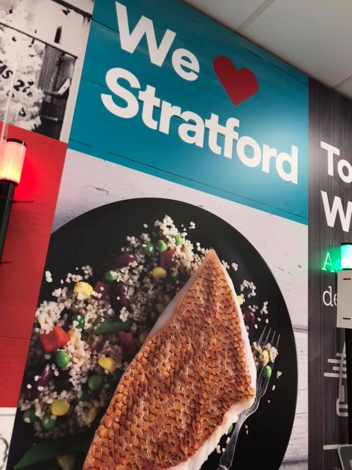 keithhann's tweet photo. But soft, what light through yonder window breaks? Hang on, wrong Stratford. This is today's absolutely brand new @IcelandFoods store in The Mall at the Stratford Centre, E15. Open 7am - 10pm weekdays and only 7.2 miles from the Globe theatre. Exit, pursued by a bear. https://t.co/yT2J8ro5rh
